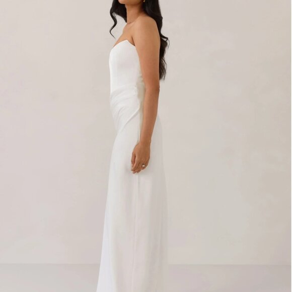 Park & Fifth Cardero Strapless Dress – XS – Ivory Bridal/Reception Gown - Picture 5 of 6